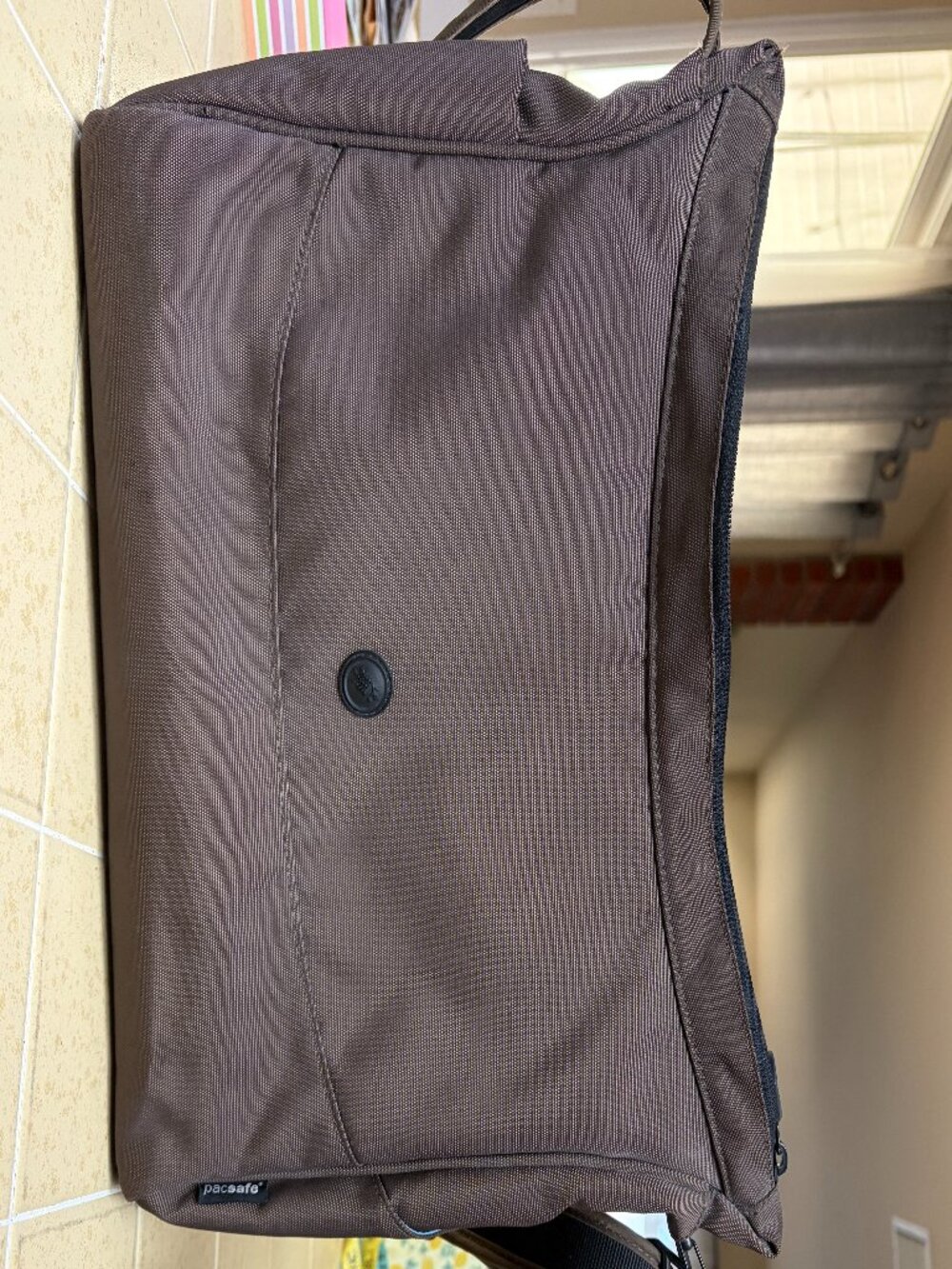 Pacsafe Citysafe 200 Walnut Anti-Theft Satchel Crossbody Travel Bag, Excellent